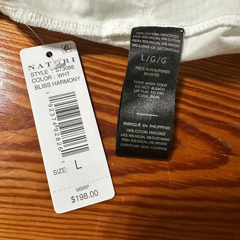 NWT Natori Bliss Harmony White Lace Nightgown Size L - Picture 2 of 5